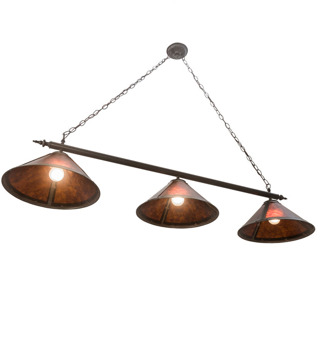 Meyda Tiffany 68232 Three Light Island Pendant, Timeless Bronze