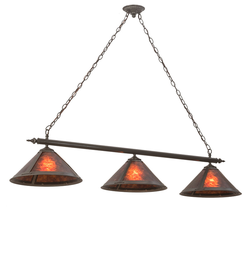 Meyda Tiffany 68232 Three Light Island Pendant, Timeless Bronze