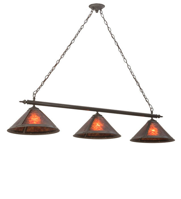 Meyda Tiffany 68232 Three Light Island Pendant, Timeless Bronze