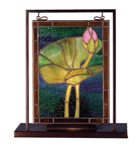 Meyda Tiffany 68353 Mini Tabletop Window, Rust,Wrought Iron