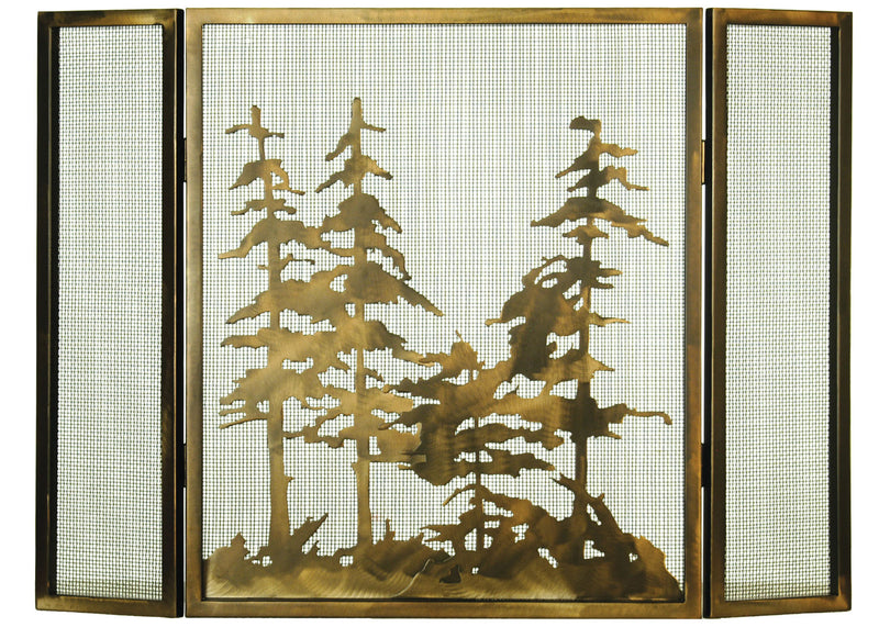 Meyda Tiffany 68388 Fireplace Screen, Antique Copper
