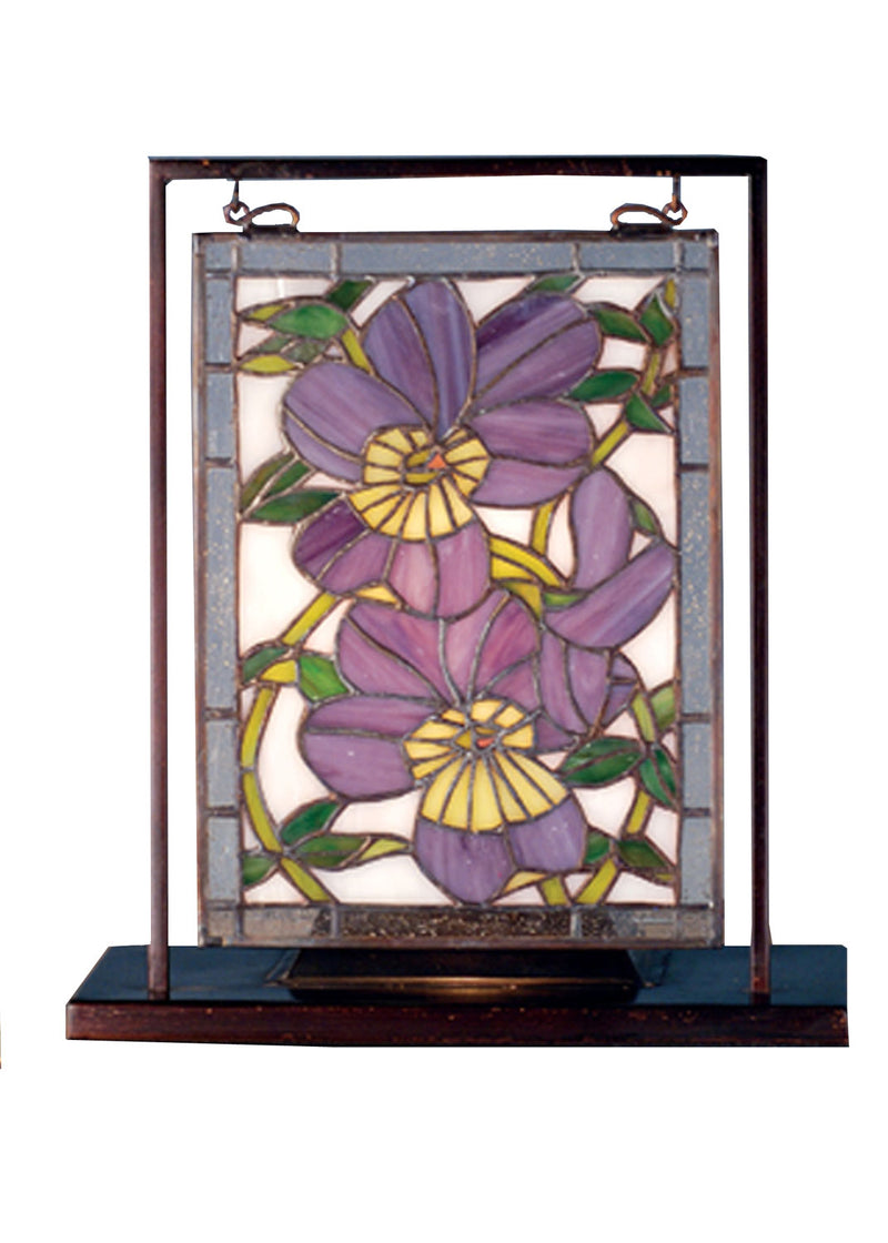 Meyda Tiffany 68409 Mini Tabletop Window, Antique Copper