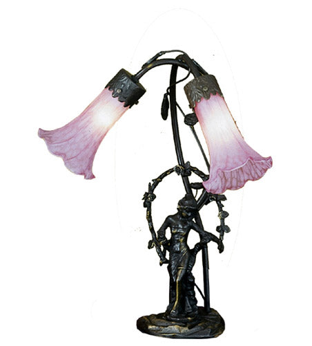 Meyda Tiffany 68596 Two Light Accent Lamp, Mahogany Bronze