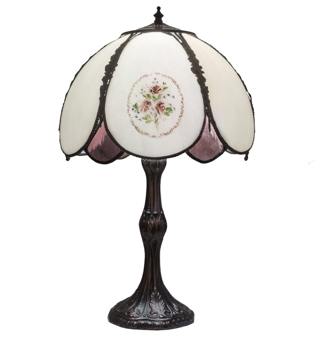 Meyda Tiffany 68597 One Light Table Lamp, Mahogany Bronze