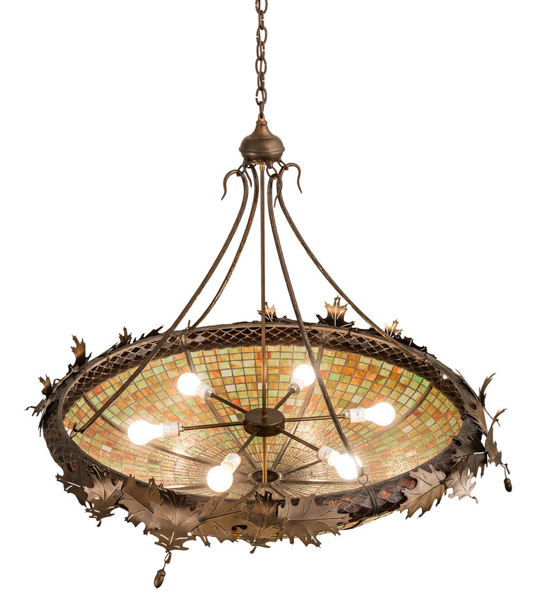 Meyda Tiffany 68618 Six Light Inverted Pendant, Antique Copper
