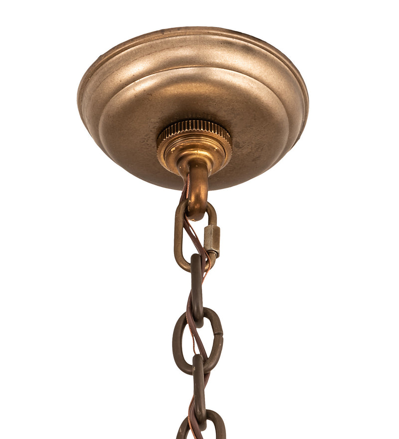 Meyda Tiffany 68618 Six Light Inverted Pendant, Antique Copper