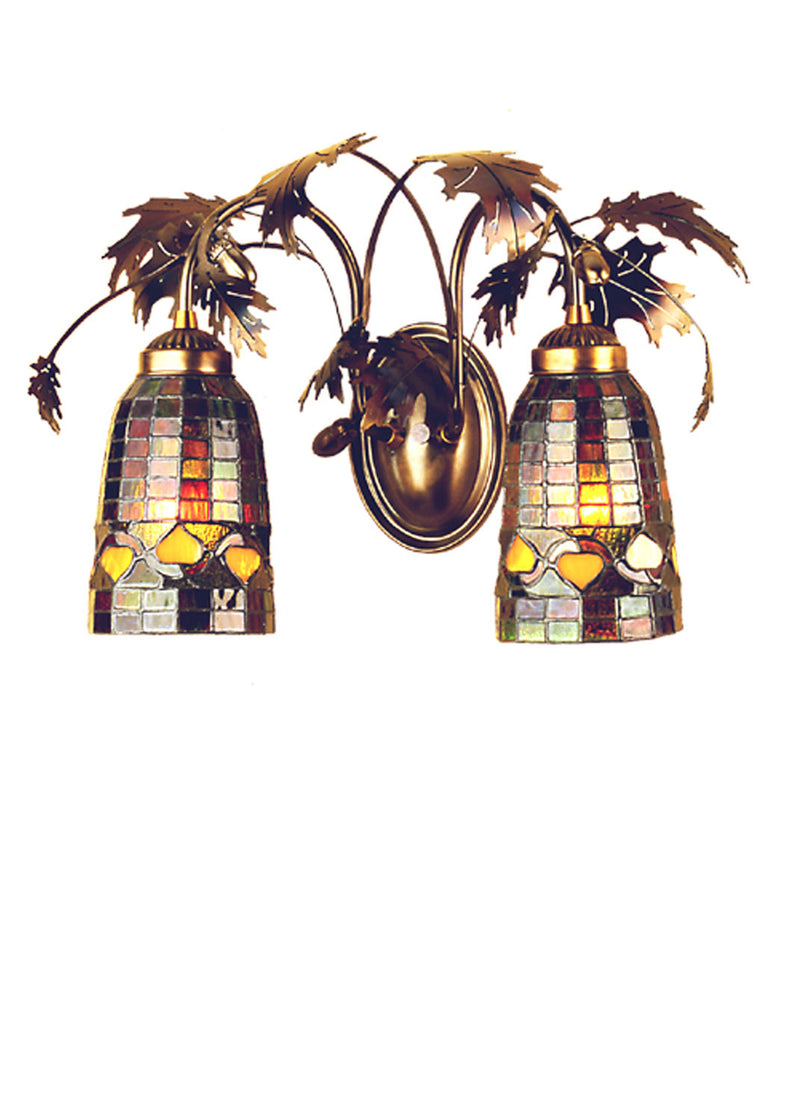 Meyda Tiffany 69227 Two Light Wall Sconce, Antique Copper