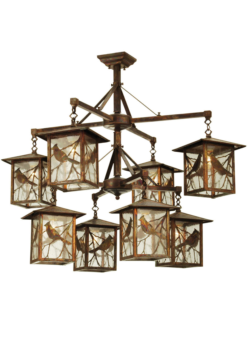 Meyda Tiffany 69250 Eight Light Chandelier, Vintage Copper