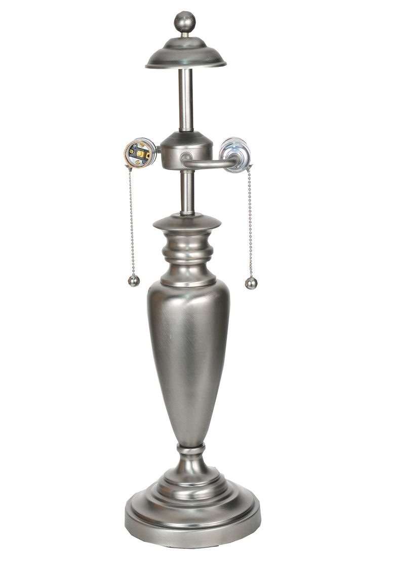 Meyda Tiffany 69406 Two Light Table Base, Brushed Nickel