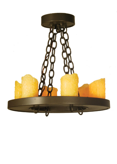 Meyda Tiffany 69637 Six Light Chandelier, Timeless Bronze