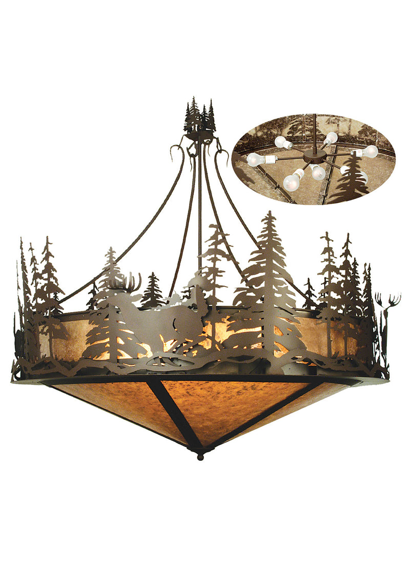 Meyda Tiffany 69974 Eight Light Pendant, Cafe Noir