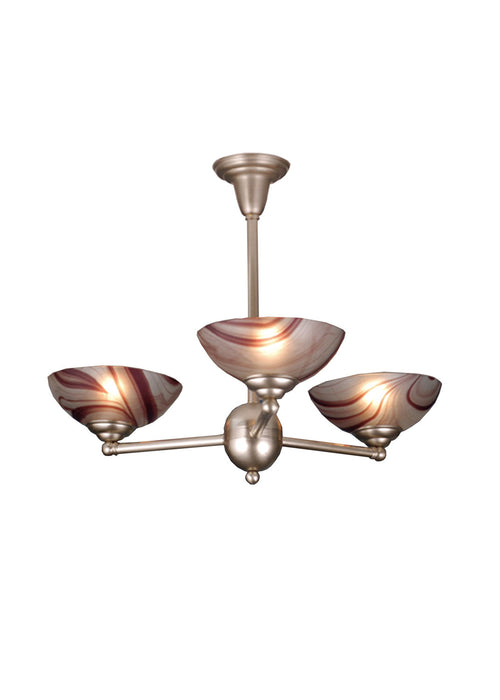 Meyda Tiffany 70828 Three Light Chandelier, Nickel