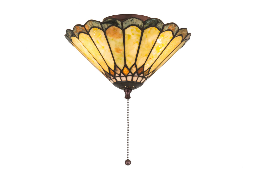 Meyda Tiffany 71007 Three Light Flushmount, Mahogany Bronze