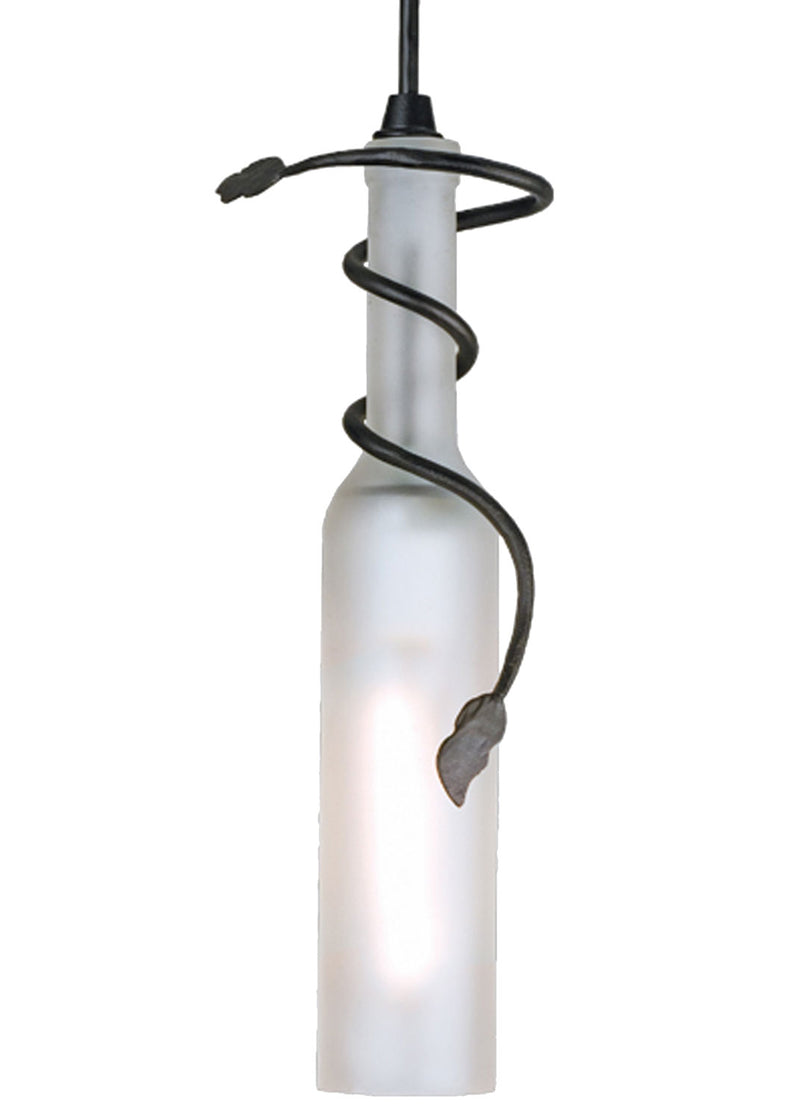 Meyda Tiffany 71136 One Light Mini Pendant, Black Metal