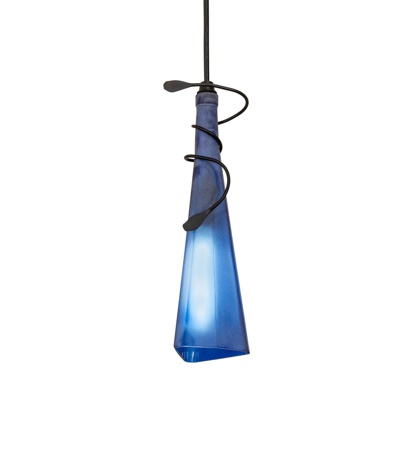Meyda Tiffany 71190 One Light Mini Pendant, Black Metal
