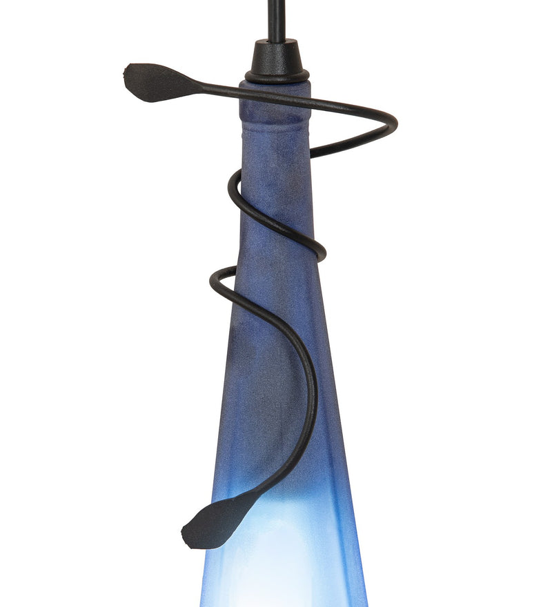 Meyda Tiffany 71190 One Light Mini Pendant, Black Metal