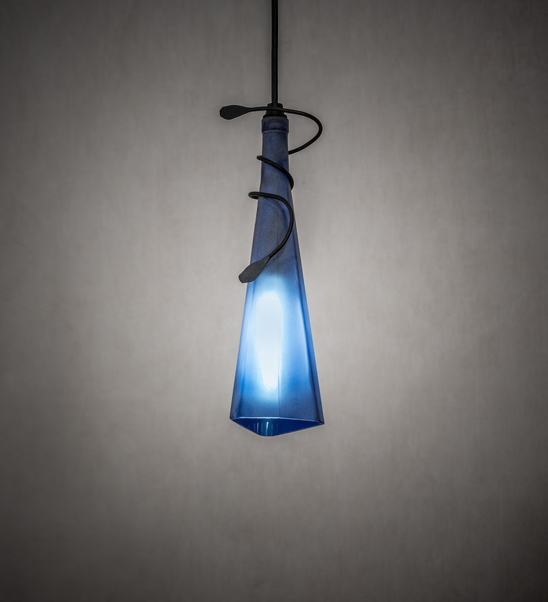 Meyda Tiffany 71190 One Light Mini Pendant, Black Metal