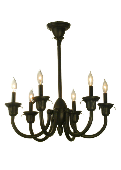 Meyda Tiffany 71232 Six Light Chandelier, Dark Roast