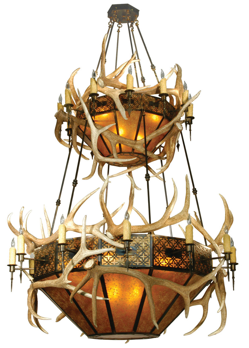 Meyda Tiffany 71372 22 Light Chandelier, Dark Burnished Antique Copper