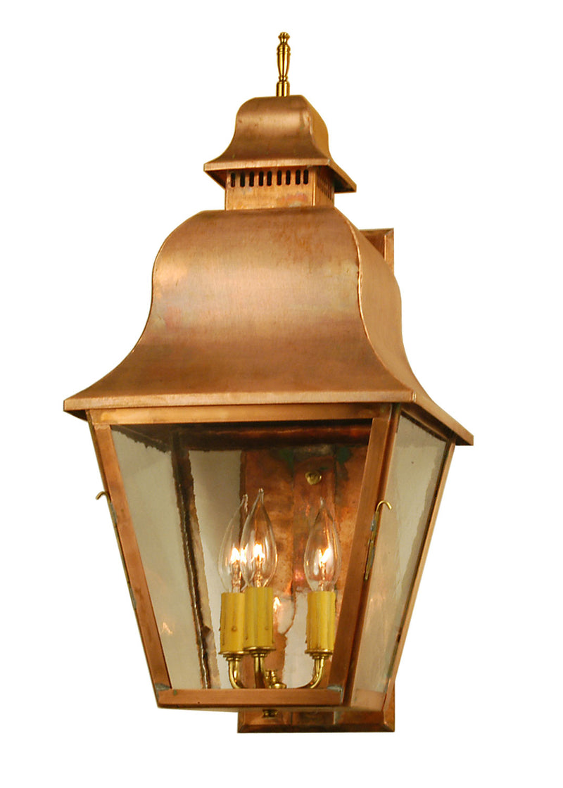 Meyda Tiffany 71569 Three Light Wall Sconce, Raw Copper
