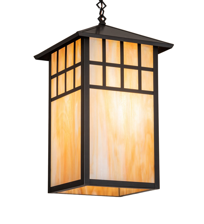 Meyda Tiffany 72077 One Light Pendant, Craftsman Brown