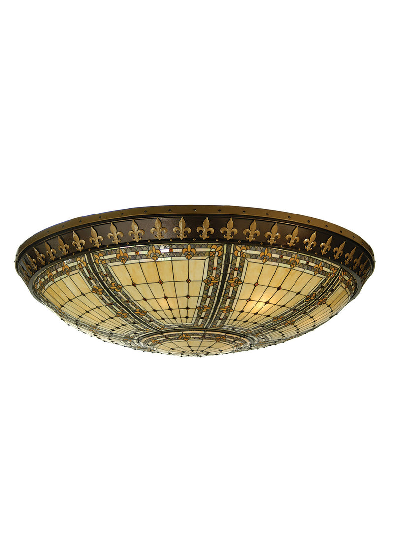Meyda Tiffany 72212 12 Light Flushmount, Copper Vein And Nu Gold