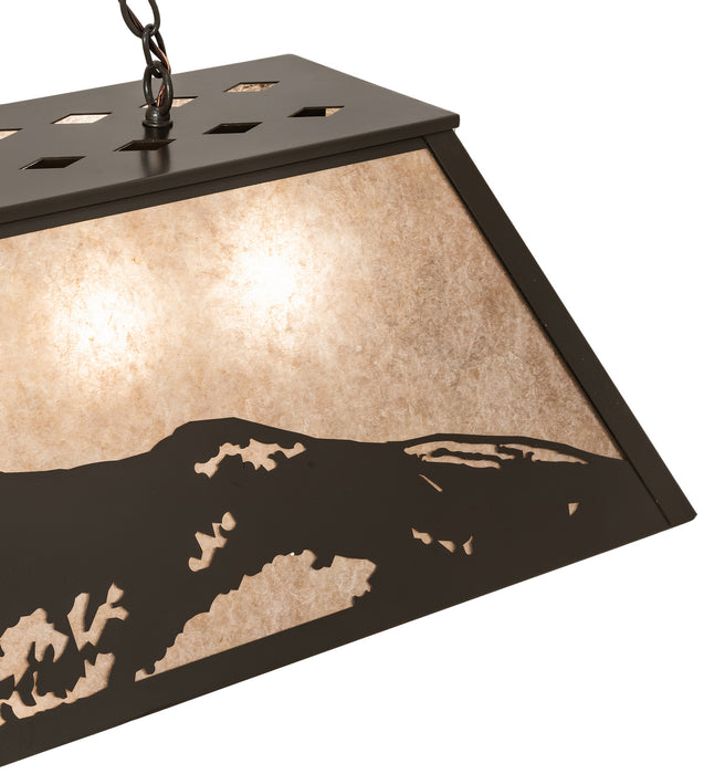 Meyda Tiffany 72323 Nine Light Oblong Pendant, Timeless Bronze