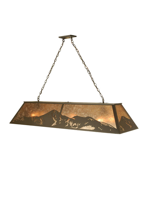 Meyda Tiffany 72323 Nine Light Oblong Pendant, Timeless Bronze