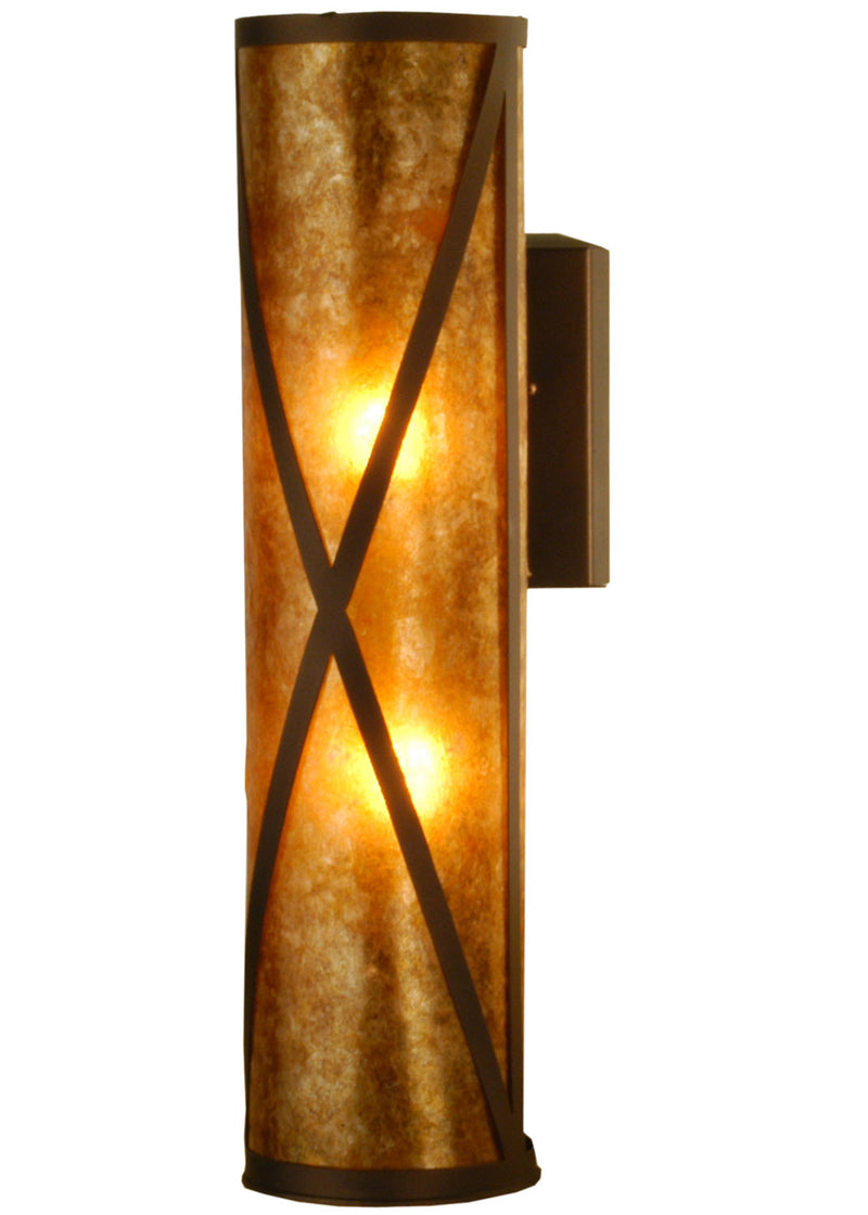 Meyda Tiffany 72363 Two Light Wall Sconce, Mahogany Bronze