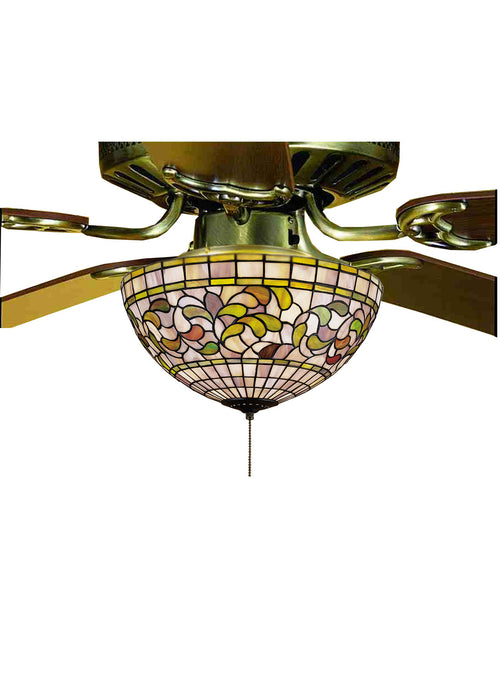 Meyda Tiffany 72650 Three Light Fan Light Fixture, Mahogany Bronze