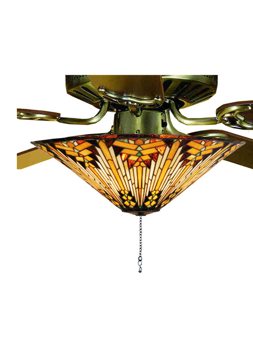 Meyda Tiffany 73124 Three Light Fan Light Fixture, Mahogany Bronze