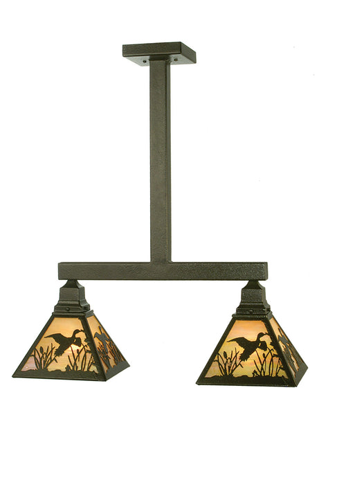 Meyda Tiffany 73327 Two Light Island Pendant, Tarnished Copper