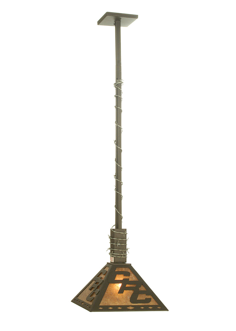 Meyda Tiffany 73484 One Light Pendant, Wrought Iron