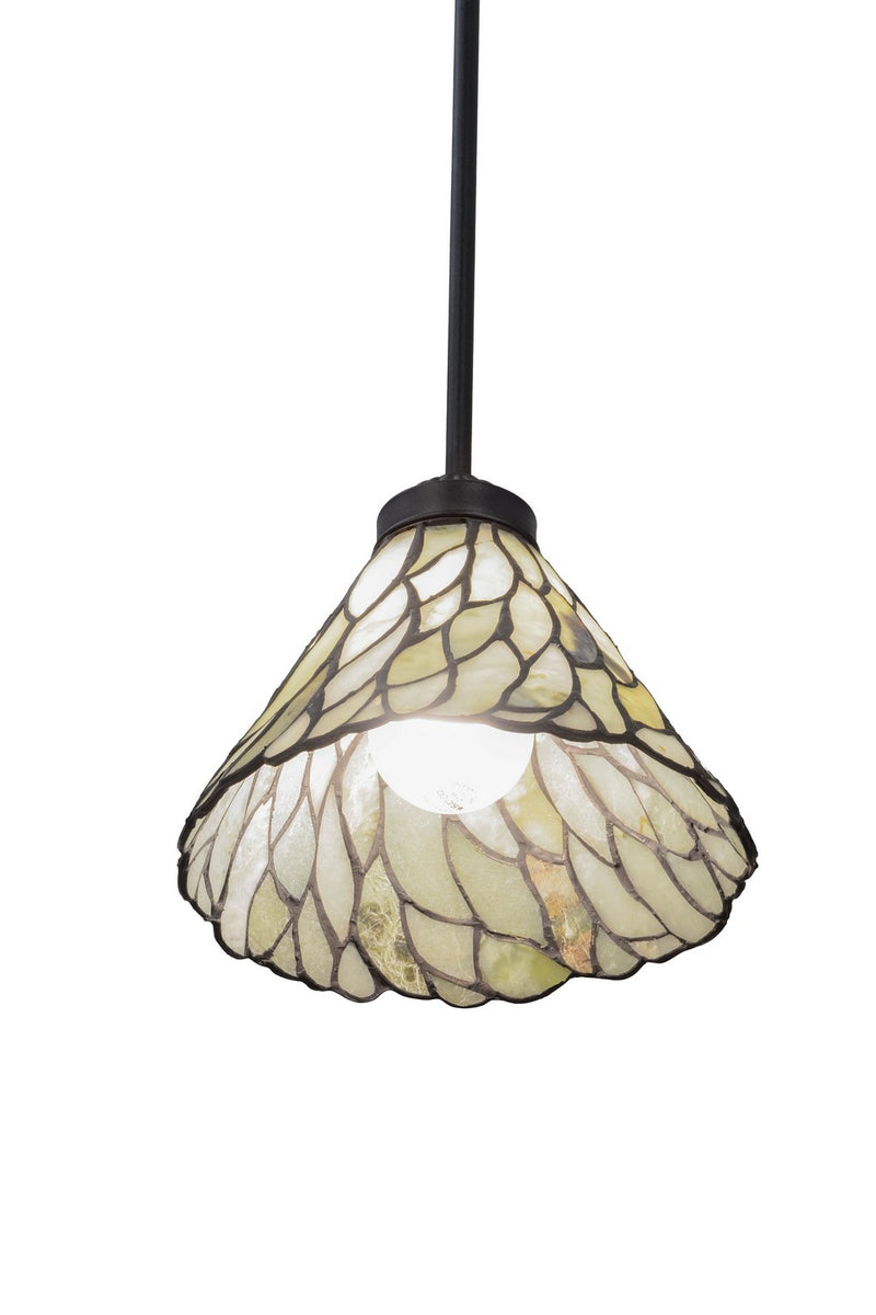 Meyda Tiffany 73652 One Light Mini Pendant, Black