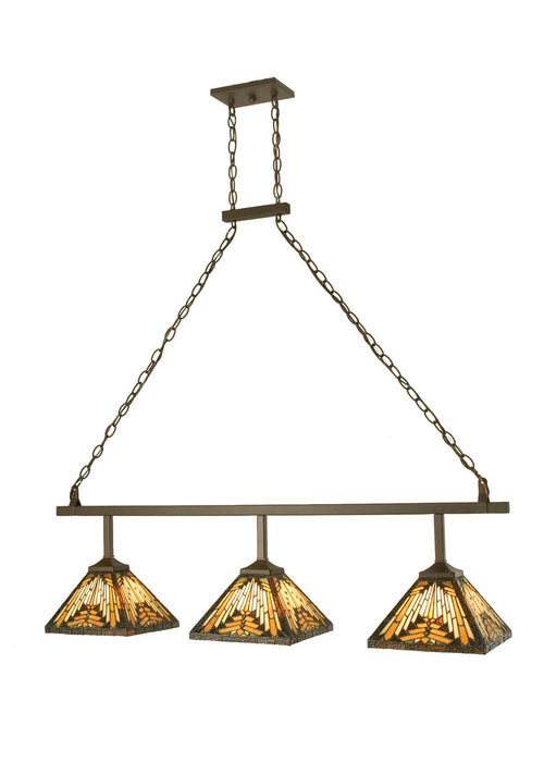 Meyda Tiffany 73874 Three Light Island Pendant, Cafe Noir