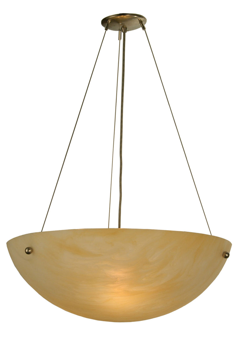 Meyda Tiffany 73879 Three Light Inverted Pendant, Nickel