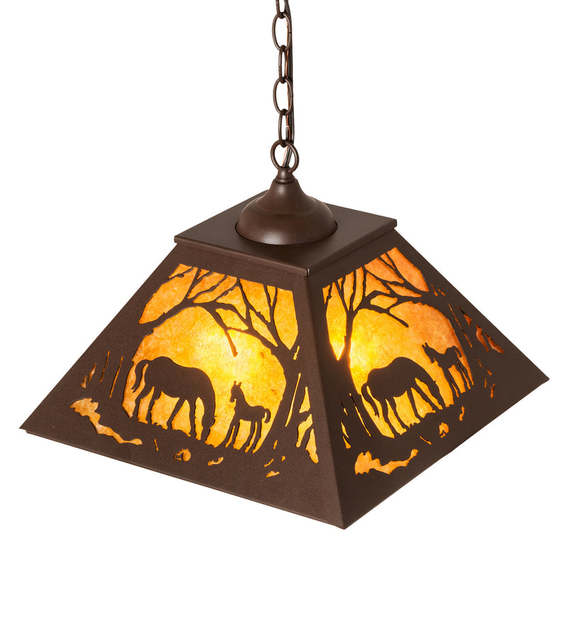 Meyda Tiffany 74004 Two Light Pendant, Cafe Noir