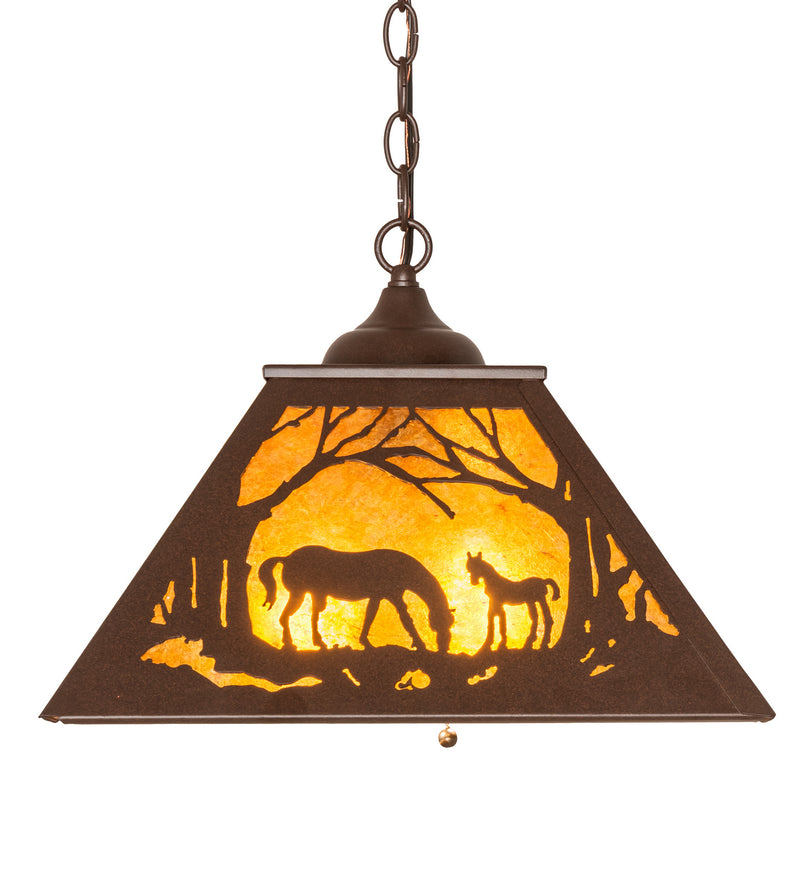 Meyda Tiffany 74004 Two Light Pendant, Cafe Noir
