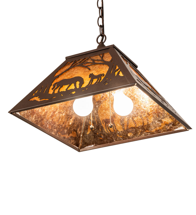Meyda Tiffany 74004 Two Light Pendant, Cafe Noir