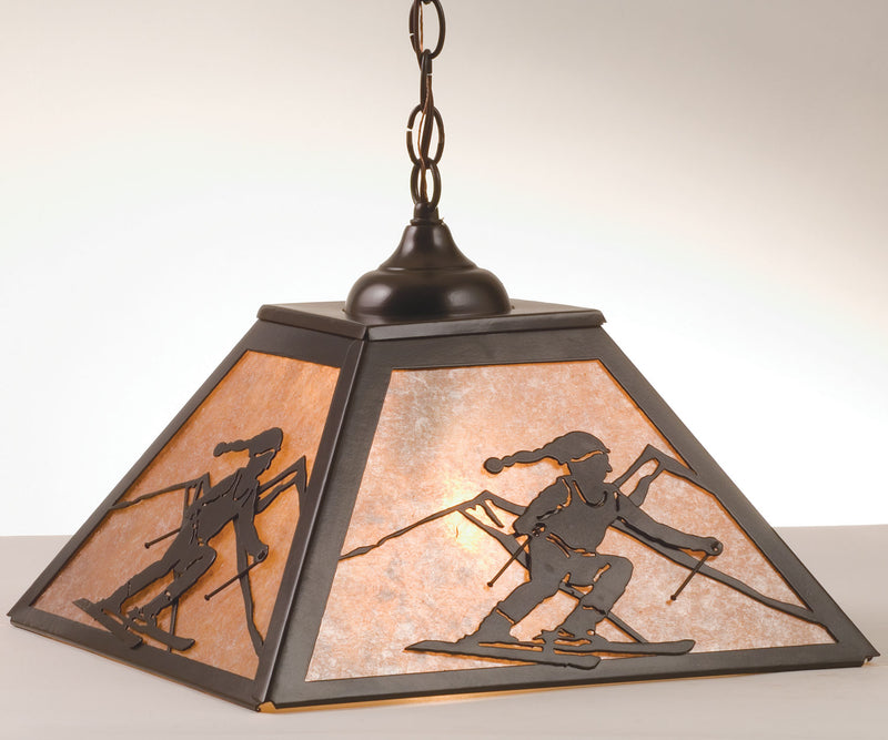 Meyda Tiffany 74104 Two Light Pendant, Timeless Bronze