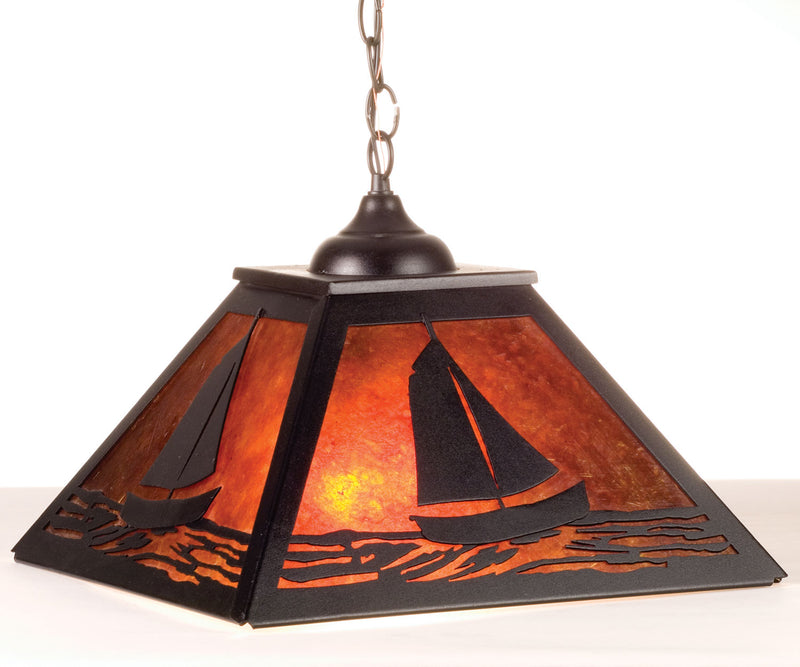 Meyda Tiffany 76315 Two Light Pendant, Textured Black