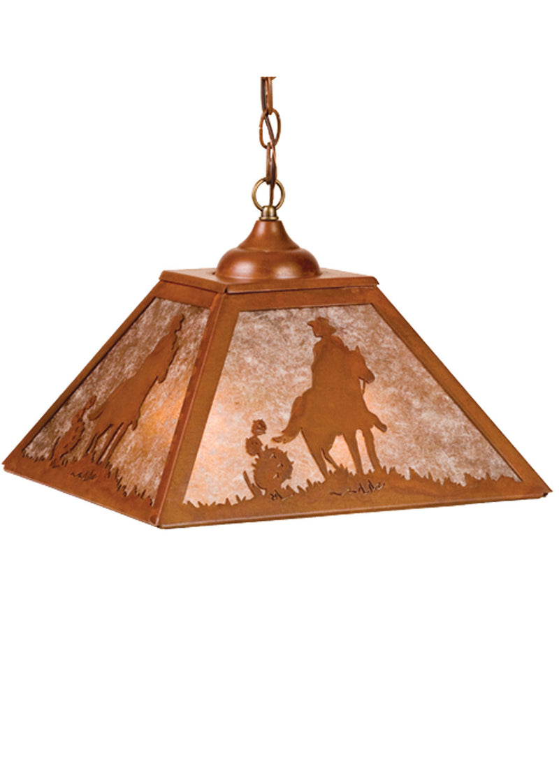 Meyda Tiffany 76321 Two Light Pendant, Rust