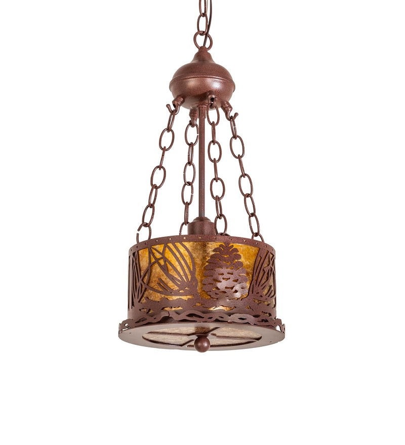 Meyda Tiffany 77904 One Light Inverted Pendant, Rust