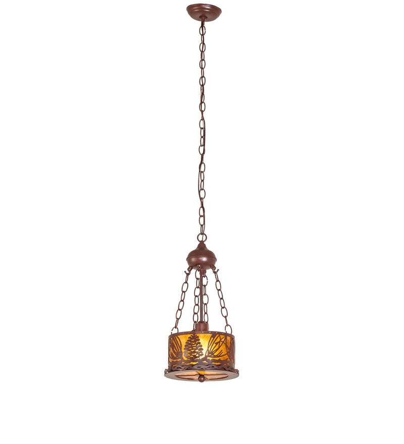 Meyda Tiffany 77904 One Light Inverted Pendant, Rust