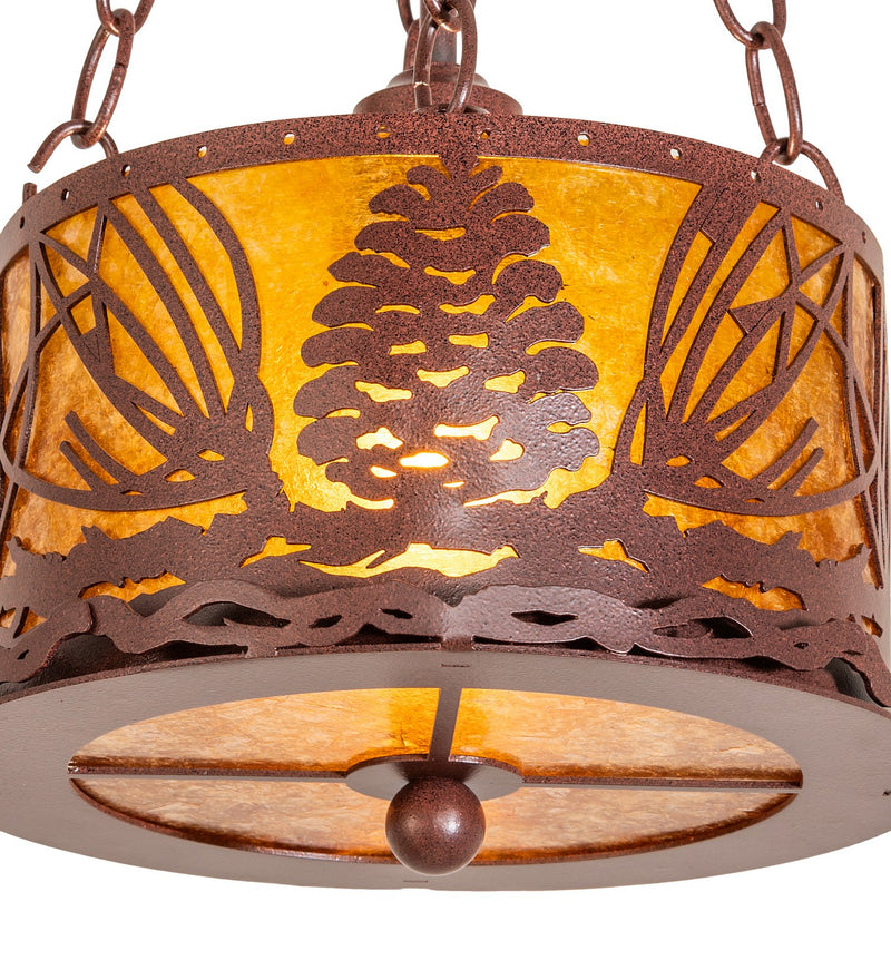 Meyda Tiffany 77904 One Light Inverted Pendant, Rust