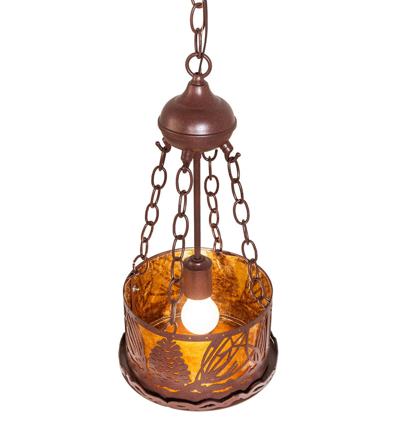 Meyda Tiffany 77904 One Light Inverted Pendant, Rust