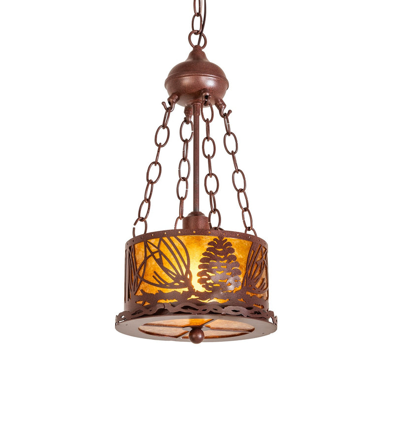 Meyda Tiffany 77904 One Light Inverted Pendant, Rust