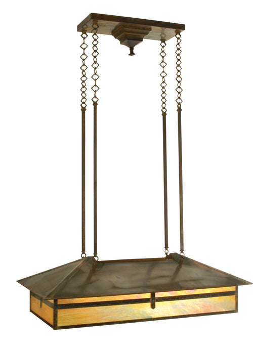 Meyda Tiffany 77937 Six Light Island Pendant, Vintage Copper