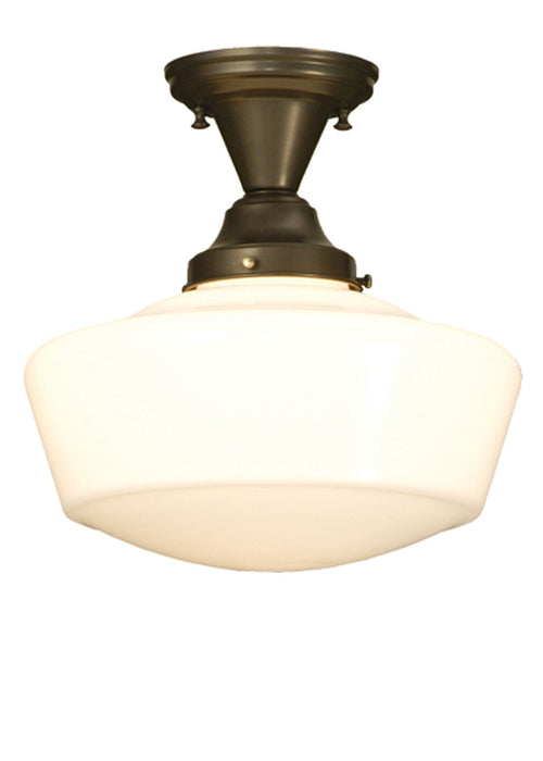 Meyda Tiffany 78011 One Light Semi-Flushmount, Craftsman Brown