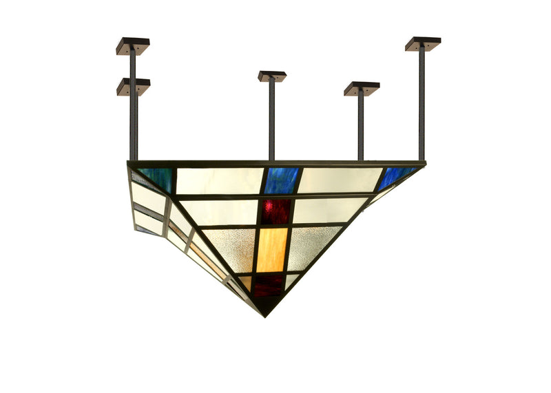 Meyda Tiffany 78190 Eight Light Semi-Flushmount, Textured Black